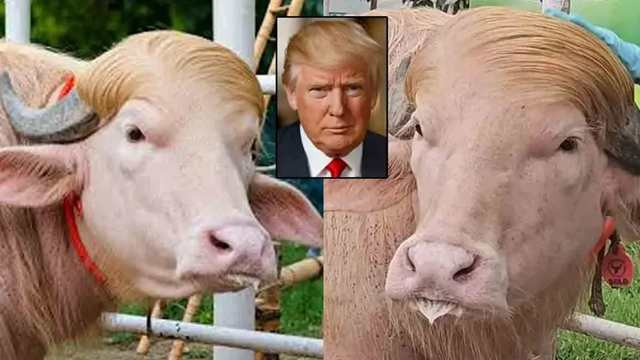 Rare Pink Buffalo ‘Donald Trump’ Becomes Eid Sensation in Bangladesh