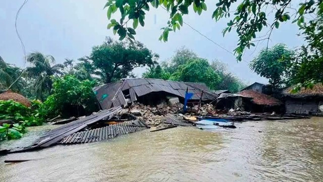 Water Levels Remain Above Danger Mark at Nine Points Across Five Rivers