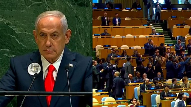 Hamas Claims Israel's 'Isolation' After Walkouts During Netanyahu's UN Speech