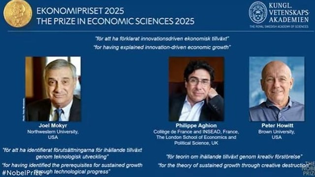 3 Wins Nobel for Theory of Innovation Driven Economic Development