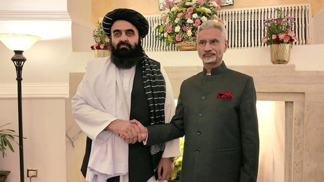 Photo: Afghan Foreign Minister Amir Khan Muttaqi with Indian Foreign Minister S. Jaishankar | Collected