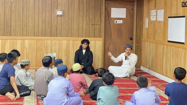 Juniors listening to the story in the session. Photo: MUNA