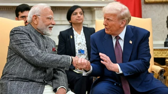 President Trump and Narendra Modi at the press conference, Photo: Collected