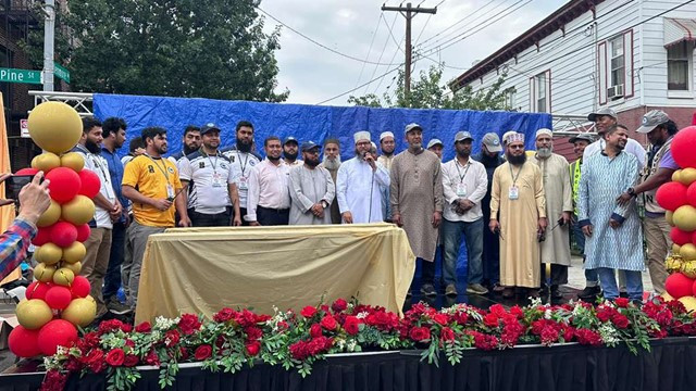 Photo: National President Imam Dalouer Hossain delivering speech at the Community Fest of MSS