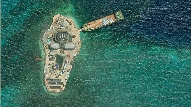 Beijing Constructing Military Infrastructure on Small South China Sea Island: Satellite Imagery Reveals