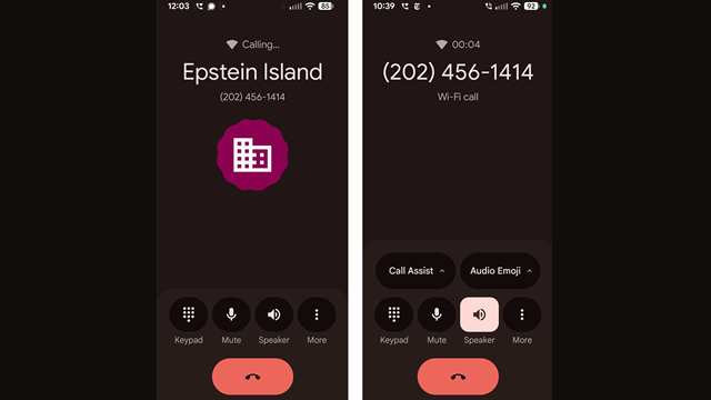 ‘Epstein Island’ Caller ID Glitch Appears During Calls to White House
